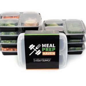 New Meal Prep Haven 3 compartment Storage Boxes 14